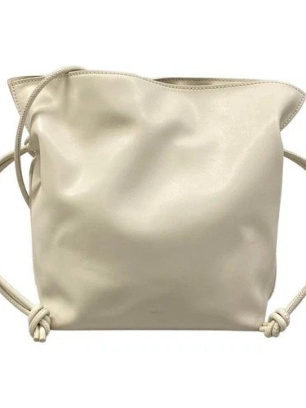 VASIC BASK MINI MINI Cream Leather Shoulder Bag